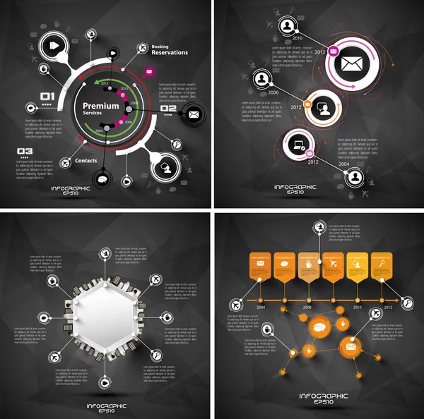 Templat bisnis infografis - Stok Vektor