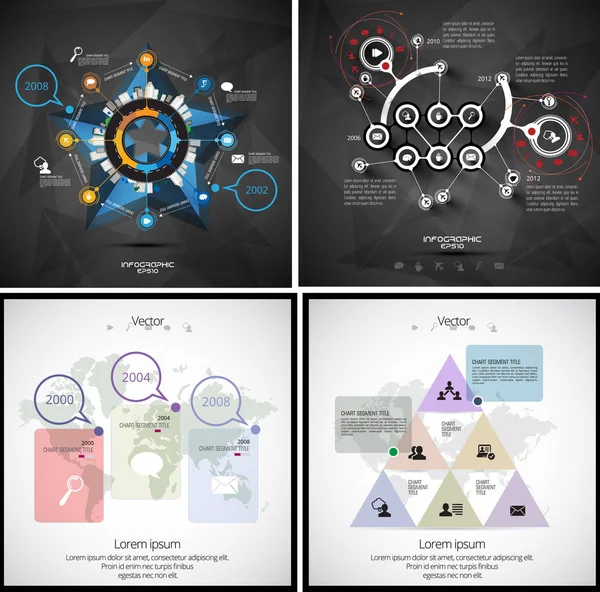 Infographics business templates — Stock Vector