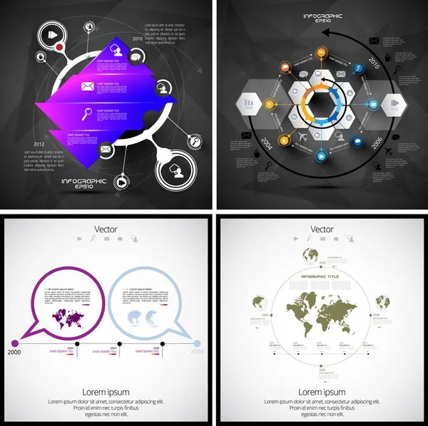 Modelos de negócios infográficos —  Vetores de Stock