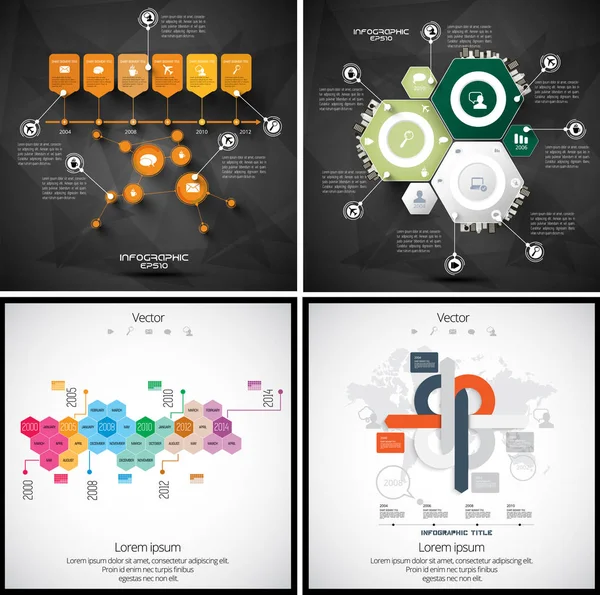 Szablony biznesowe infografiki — Wektor stockowy