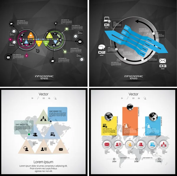 Modelos de negócios infográficos —  Vetores de Stock