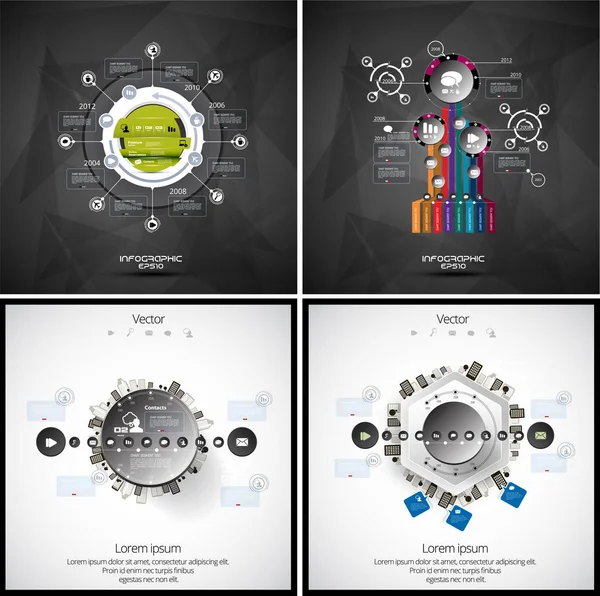 Infographics üzleti sablonok — Stock Vector