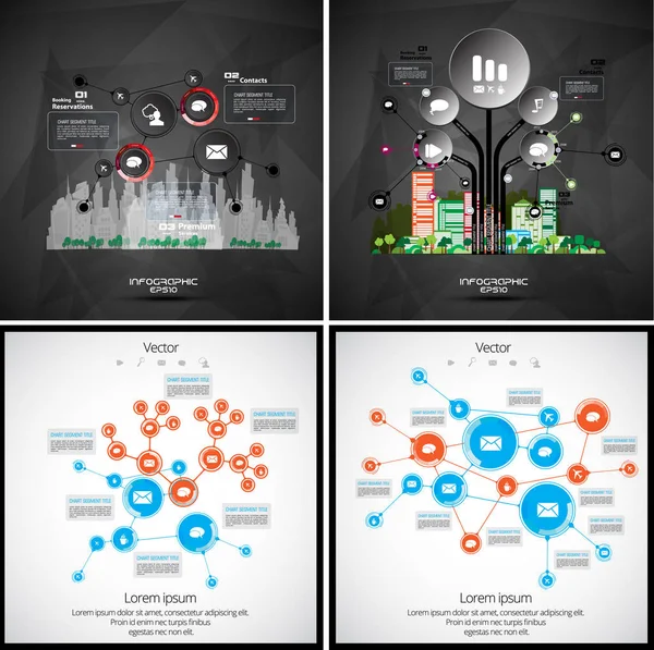 Szablony biznesowe infografiki — Wektor stockowy