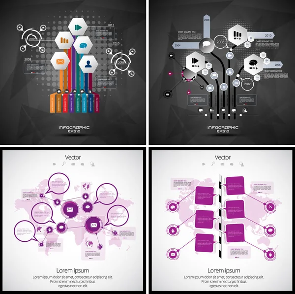 Infographics επαγγελματικά πρότυπα — Διανυσματικό Αρχείο