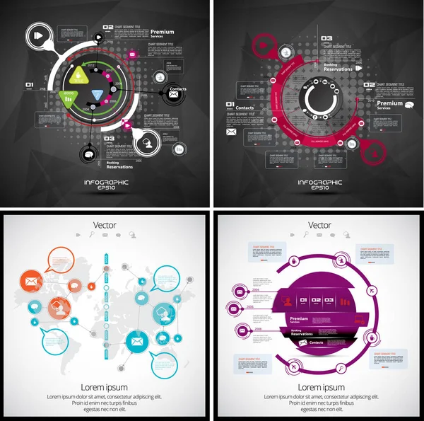 Infographics business templates — Stock Vector