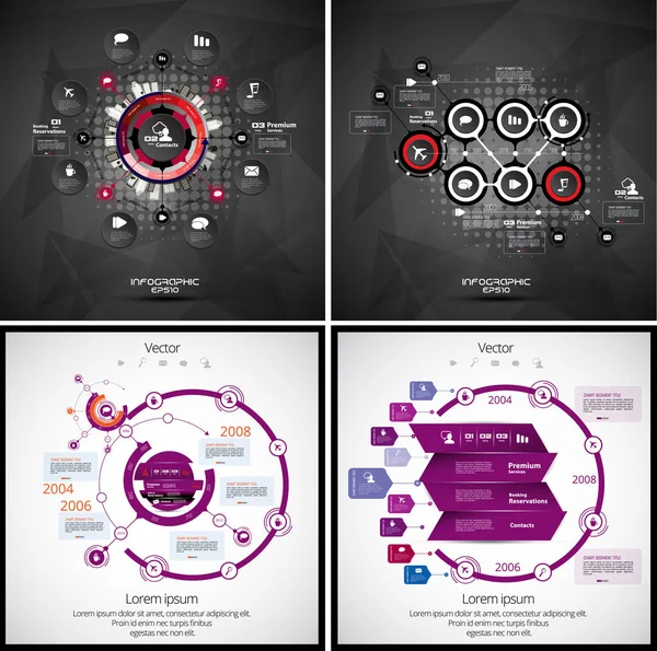 Infographies modèles d'entreprise — Image vectorielle