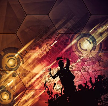 dans eden insanlar illüstrasyon