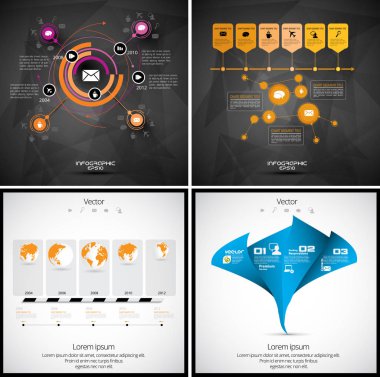 infographics iş şablonları