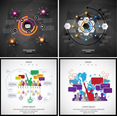 infographics iş şablonları