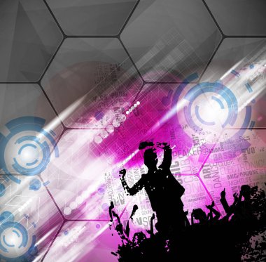 dans eden insanlar illüstrasyon