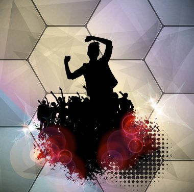 dans eden insanlar illüstrasyon