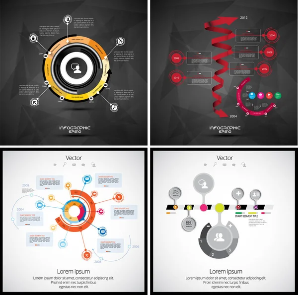 Modelos de negócios infográficos —  Vetores de Stock