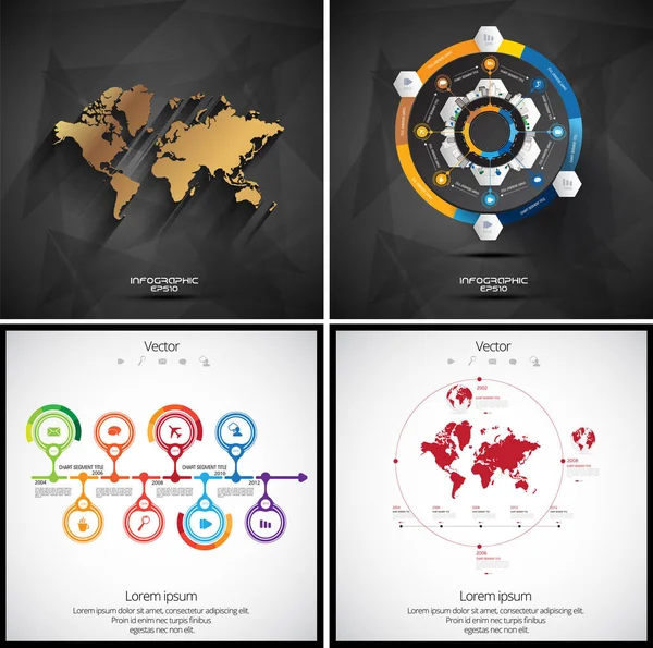 Szablony biznesowe infografiki — Wektor stockowy