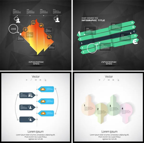 Modelli di business infografici — Vettoriale Stock