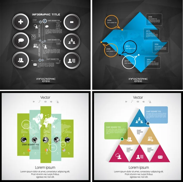 Infographies modèles d'entreprise — Image vectorielle