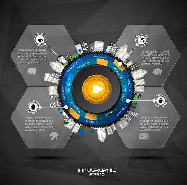 Progettazione del modello infografico — Vettoriale Stock