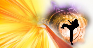 Karate savaşçı illüstrasyon 