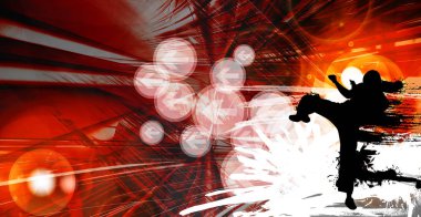 Karate savaşçı illüstrasyon 