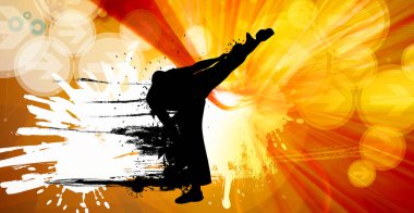 Karate savaşçı illüstrasyon 