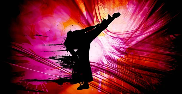 Karate warrior illustratie — Stockfoto