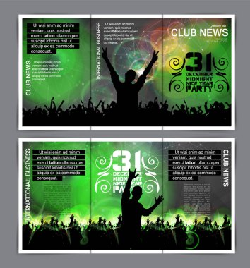 Disko parti broşürü düzeni 