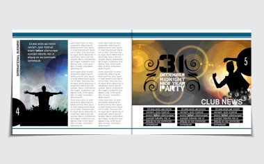 Dergi düzeni illüstrasyon 