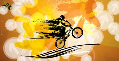 BMX binici illüstrasyon