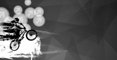 BMX binici illüstrasyon