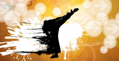 Karate savaşçı illüstrasyon