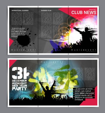 Broşür düzen illüstrasyon