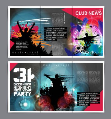 Broşür düzen illüstrasyon