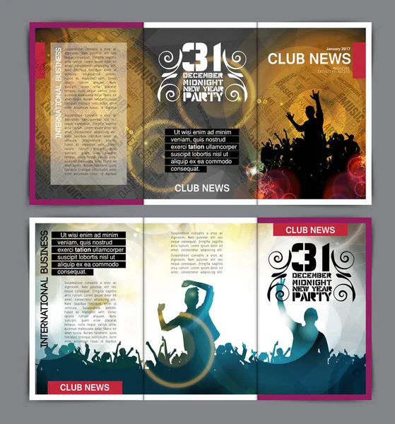 Disco party broschyr layout — Stock vektor