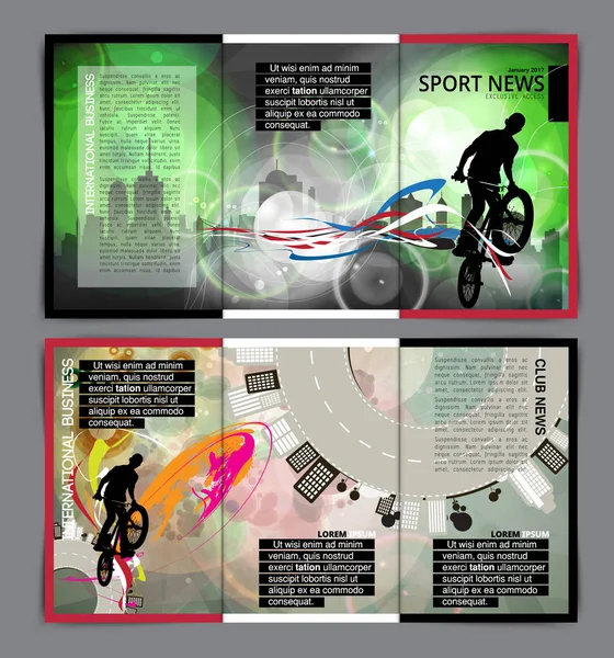Sport brochure layout — Stock Vector