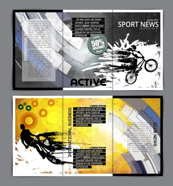 Disposizione brochure sportiva — Vettoriale Stock