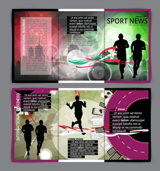 Diseño del folleto deportivo — Vector de stock
