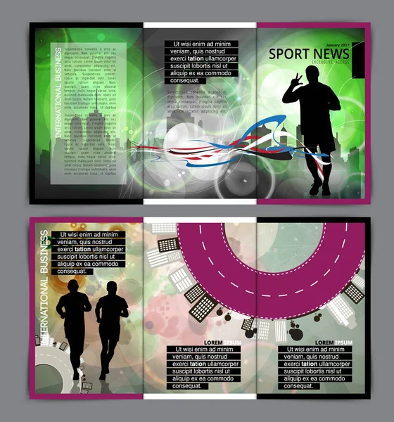 Sport brochure lay-out — Stockvector