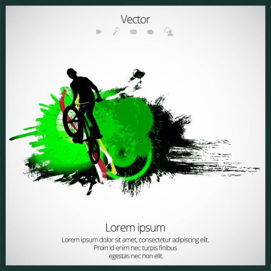 BMX freestyle illüstrasyon