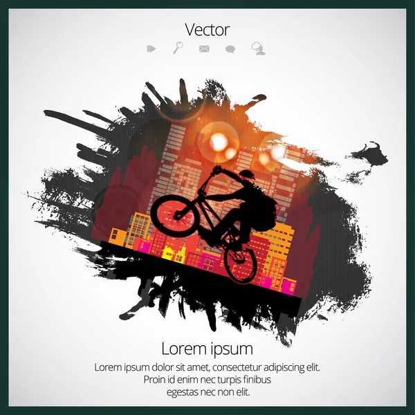 Illustrazione BMX freestyle — Vettoriale Stock