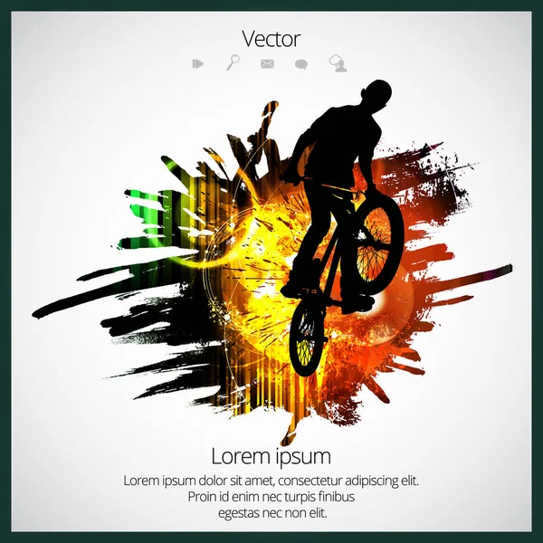 BMX freestyle illustration — Stock Vector