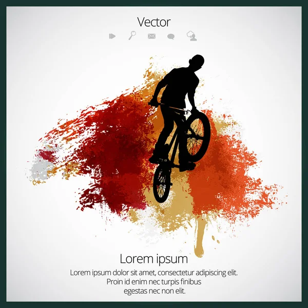 BMX ilustración de estilo libre — Vector de stock