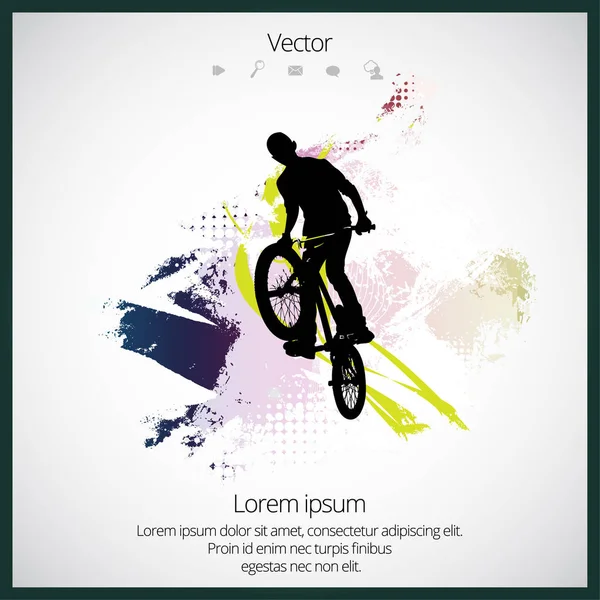 BMX freestyle illustration — Stock Vector