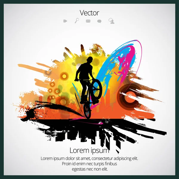 BMX freestyle illustratie — Stockvector