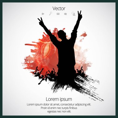 Parti poster illüstrasyon