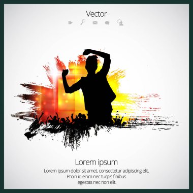 Parti poster illüstrasyon