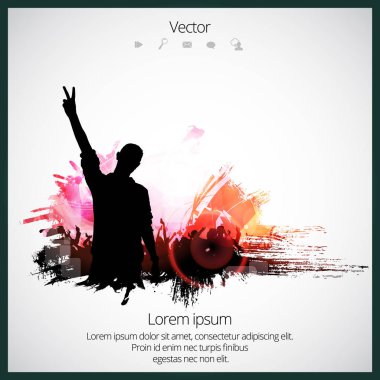 Parti poster illüstrasyon