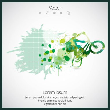 BMX motorcu illüstrasyon