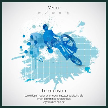 BMX motorcu illüstrasyon