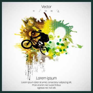 BMX motorcu illüstrasyon