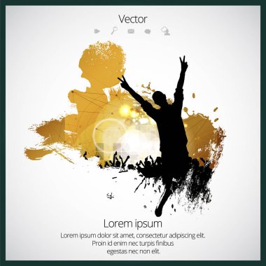 Dans eden insanların silueti