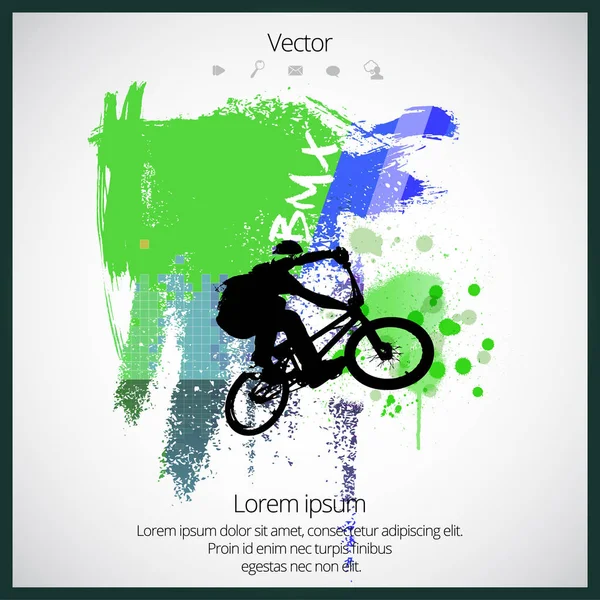 BMX biker ilustración — Vector de stock